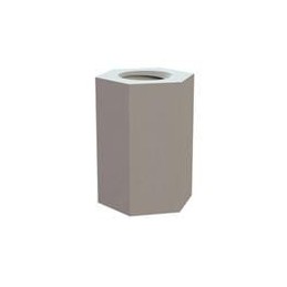 1 pcs : 14HTSP007 - Standoffs & Spacers Hex Threaded Standoff, 6-32 Thread, .375 Spacer, Natural, Nylon, .250 Across Flats