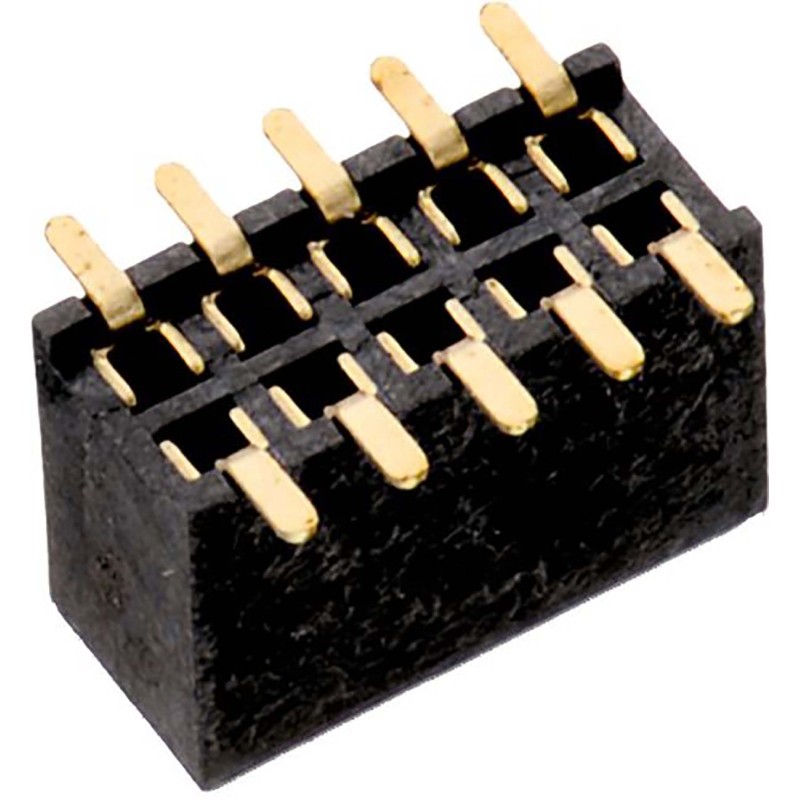 5 pcs - Wurth Elektronik WR-PHD Series Straight Surface Mount PCB Socket, 10-Contact, 2-Row, 1.27 Pitch, SMT Termination