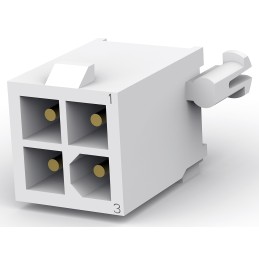 5 pcs - TE Connectivity Mini-Universal MATE-N-LOK Series Straight Through Hole PCB Header, 4 Contact(s), 4.14mm Pitch, 2