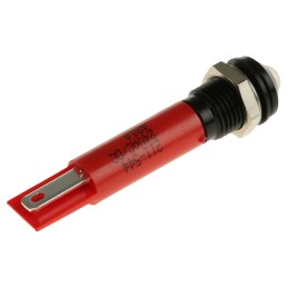 1 pcs - RS PRO Red Panel Mount Indicator, 8mm Mounting Hole Size, Solder Tab Termination, IP67