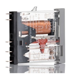 1 pcs - Omron DIN Rail Latching Power Relay, 48V dc Coil, 6A Switching Current, SPDT