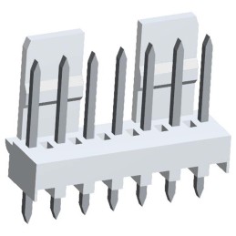 5 pcs - Molex Mini-Latch Series Straight Through Hole Pin Header, 7 Contact(s), 2.5mm Pitch, 1 Row(s), Unshrouded