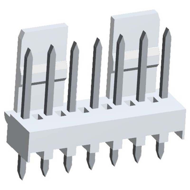 5 pcs - Molex Mini-Latch Series Straight Through Hole Pin Header, 7 Contact(s), 2.5mm Pitch, 1 Row(s), Unshrouded