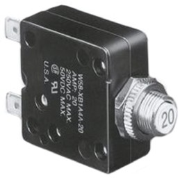 1 pcs - TE Connectivity Thermal Circuit Breaker - W58 Single Pole 50 V dc, 250V ac Voltage Rating, 4A Current Rating