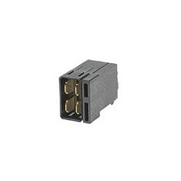 1 pcs : 78349-2004 - High Speed/Modular Connectors Impact Pwr 4Pr RAHdr HDn PF.76AuLF 4Ckt