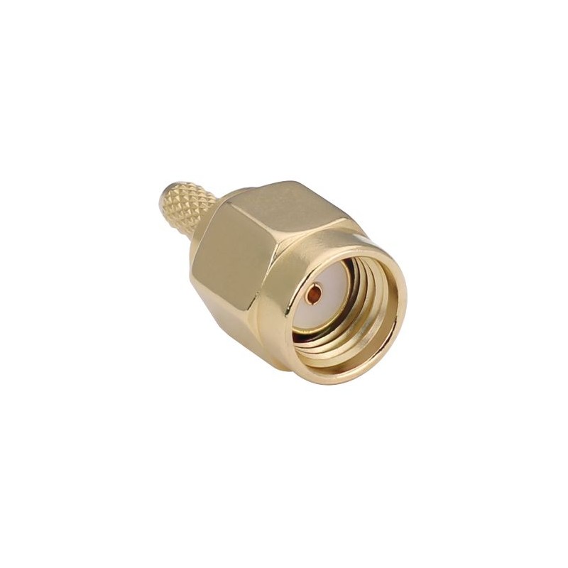 100 pcs - TE Connectivity, Plug PCB Mount SMA Connector, Crimp Termination, Straight Body