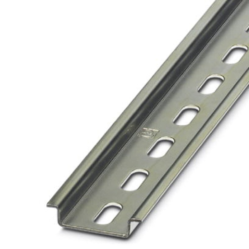 1 pcs - Phoenix Contact Steel Perforated DIN Rail, Top Hat Compatible, 755mm x 35mm x 7.5mm