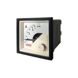 1 pcs - RS PRO Analogue Panel Ammeter 10 (Input, Scale)A AC, 45mm x 45mm, 1 % Moving Iron