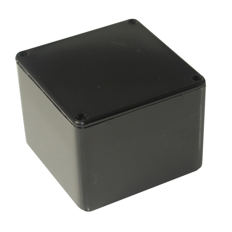 1 pcs - RS PRO Black ABS General Purpose Enclosure, IP54, Black Lid, 55 x 55 x 42mm