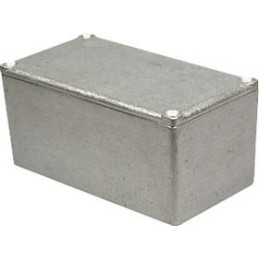 1 pcs - RS PRO Grey Die Cast Aluminium Enclosure, Grey Lid, 110 x 60 x 54mm