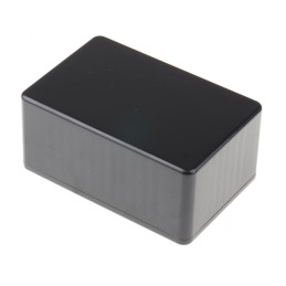1 pcs - Hammond 1591 Series Black Flame Retardant ABS Enclosure, IP54, Black Lid, 85 x 56 x 39mm
