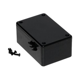 1 pcs - Hammond 1591 Series Black Flame Retardant ABS Enclosure, IP54, Black Lid, 85 x 56 x 39mm