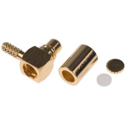 100 pcs - Amphenol RF MMCX Connector, 50Ω, Right Angle Body