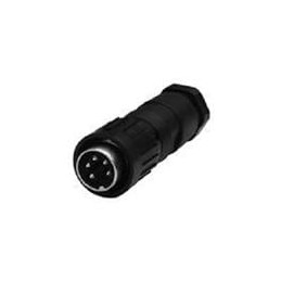 1 pcs : T3424-552 - Circular DIN Connectors MALE CABLE CONNECTOR 6 WAY