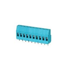 1 pcs : TB009-508-10BE - Fixed Terminal Blocks Terminal block, screw type, 5.08 , horizontal, 10 poles, CUI Blue, slotted screw,