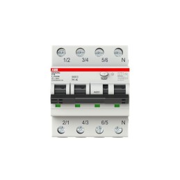 1 pcs - ABB RCBO, 16A Current Rating, 4P Poles, 30mA Trip Sensitivity, Type C