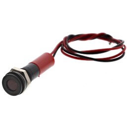 1 pcs - RS PRO Red Panel Mount Indicator, 24V dc, 8mm Mounting Hole Size, Lead Wires Termination, IP67