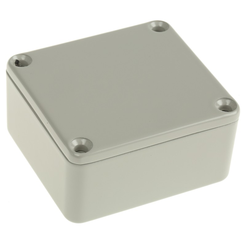 1 pcs - RS PRO Grey Die Cast Aluminium Enclosure, Grey Lid, 60 x 54.9 x 30mm