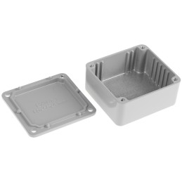1 pcs - RS PRO Grey Die Cast Aluminium Enclosure, Grey Lid, 60 x 54.9 x 30mm