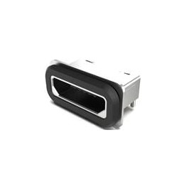1 pcs : USB3505-30-A - USB Connectors Micro B Skt, Top Mount-SMT, R/A, 30u', With Peg, T&R, IP67