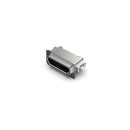 1 pcs : USB3500-30-A - USB Connectors Micro B Skt, Mid Mount-SMT, R/A, 30u', With Peg, T&R, IP67