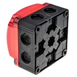 1 pcs - Werma BWM 853 Series Red Flashing Beacon, 24 V dc, Surface Mount, Wall Mount, LED Bulb, IP66, IP67