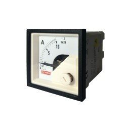 1 pcs - RS PRO Analogue Panel Ammeter 20 (Input)A AC, 45mm x 45mm, 1 % Moving Iron