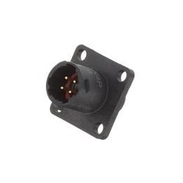1 pcs : RTS08N4P - Standard Circular Connector Square Flange RCPT 4 POS SZ 8 Pin