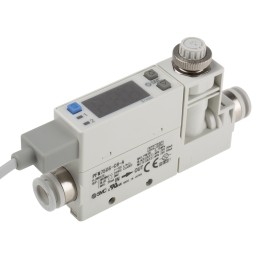 1 pcs - SMC PFM Series Integrated Display Flow Switch for Dry Air, Gas, 1 L/min Min, 50 L/min Max