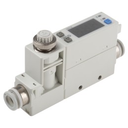1 pcs - SMC PFM Series Integrated Display Flow Switch for Dry Air, Gas, 1 L/min Min, 50 L/min Max