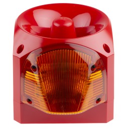 1 pcs - Klaxon Nexus 110 Series Amber Sounder Beacon, 24 - 48 V ac, IP66, Base Mount, 116dB at 1 Metre