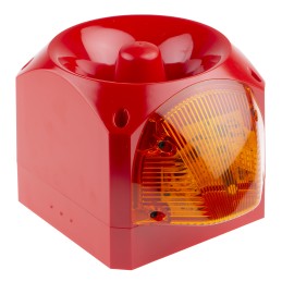 1 pcs - Klaxon Nexus 110 Series Amber Sounder Beacon, 24 - 48 V ac, IP66, Base Mount, 116dB at 1 Metre