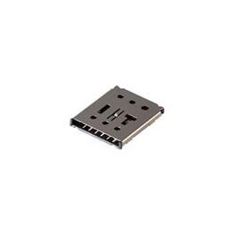 1 pcs : NSIM-10-B - Memory Card Connectors 7 Positions, Push In, Pull Out , SMT, 1.42 mm Height Above Board,