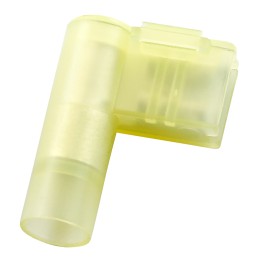 100 pcs - RS PRO Yellow Insulated Female Spade Connector, Flag Terminal, 6.35 x 0.8mm Tab Size, 4mm² to 6mm²