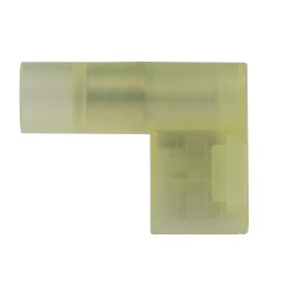 100 pcs - RS PRO Yellow Insulated Female Spade Connector, Flag Terminal, 6.35 x 0.8mm Tab Size, 4mm² to 6mm²