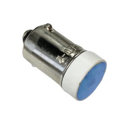 1 pcs - Idec Blue LED Indicator Lamp, 12V, BA9 Base, 10.6mm Diameter, 200mcd