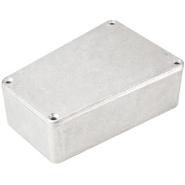 1 pcs - Hammond 1590 Series Natural Die Cast Aluminium Enclosure, IP54, Natural Lid, 112 x 78.96 x 39.2mm