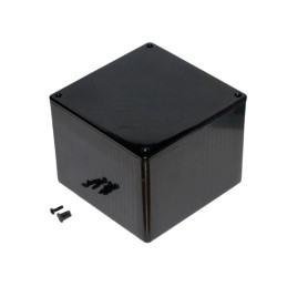 1 pcs - Hammond 1591 Series Black Flame Retardant ABS Enclosure, IP54, Black Lid, 120 x 120 x 94mm