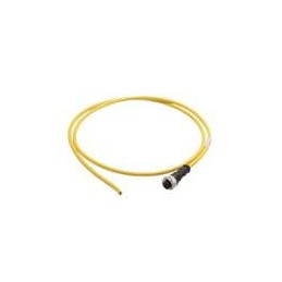 1 pcs : 21350200315010 - Sensor Cables / Actuator Cables M12 A-code 3-pin Straight female to open end, 1m, PVC yellow jacket