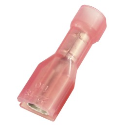 100 pcs - RS PRO Red Insulated Female Spade Connector, Receptacle, 0.5 x 2.8mm Tab Size, 0.5mm² to 0.75mm²