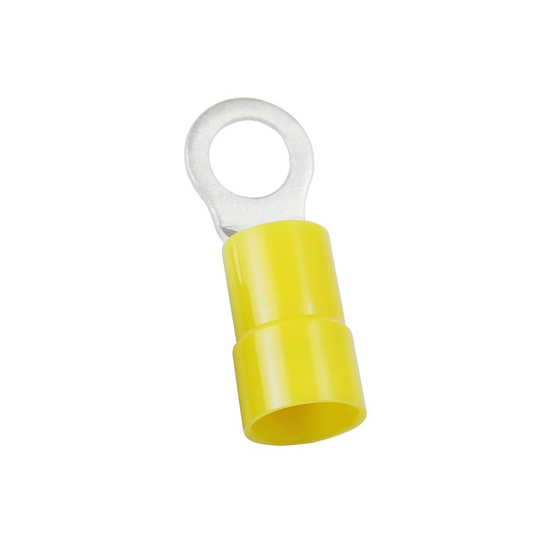 100 pcs - RS PRO Insulated Ring Terminal, 4.3mm Stud Size, 4mm² to 6mm² Wire Size, Yellow
