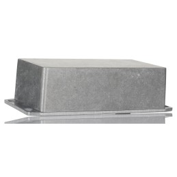 1 pcs - Hammond 1590 Series Natural Die Cast Aluminium Enclosure, IP65, Flanged, Natural Lid, 153 x 83.1 x 50.4mm