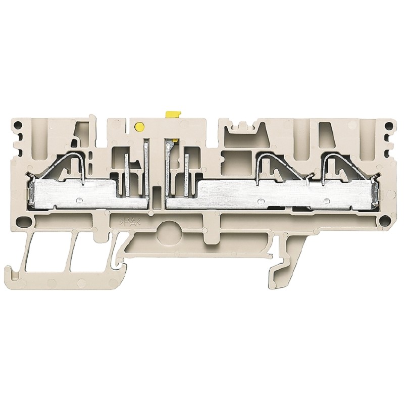 5 pcs - Weidmuller P Series Dark Beige Non-Fused DIN Rail Terminal, 0.5 - 6mm², Single-Level, Push In Termination