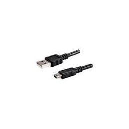 1 pcs : CBL-UA-MB-15BP - USB Cables / IEEE 1394 Cables Cable, USB, 1500 mm, Type A 2.0 to Mini B 2.0, 28 AWG, PVC, Black
