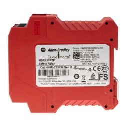 1 pcs - Rockwell Automation Dual-Channel Light Beam/Curtain, Safety Mat/Edge Safety Relay, 24V ac/dc, 3 Safety Contacts