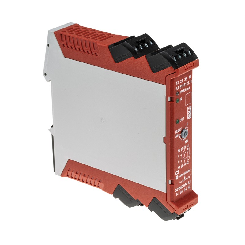 1 pcs - Rockwell Automation Dual-Channel Light Beam/Curtain, Safety Mat/Edge, Safety Switch/Interlock Safety Relay, 24V dc, 3