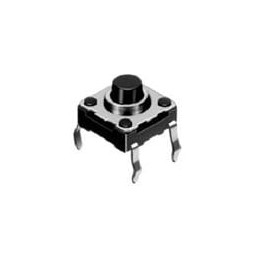 1 pcs : SKHWALA010 - Tactile Switches 6mm Dust Prf Snap-in h4.3mm F1.57N Gra