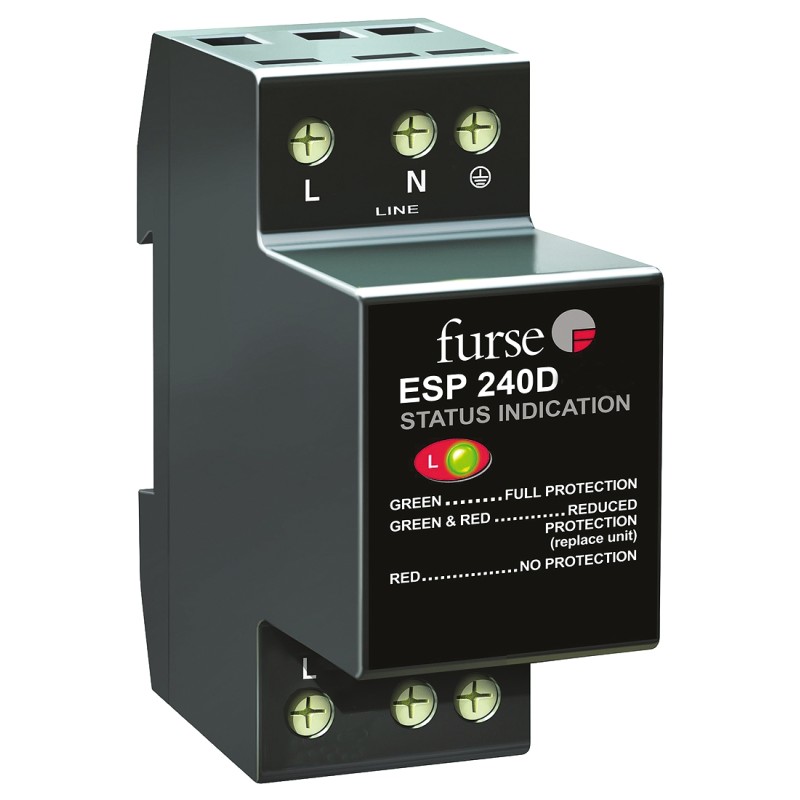 1 pcs - WJ Furse, D Lightning / Surge Arrester 280 V Maximum Voltage Rating 0.032kA Maximum Surge Current Mains Protector