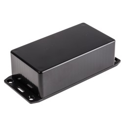 1 pcs - Hammond 1591 Series Black ABS Enclosure, IP54, Flanged, Black Lid, 120 x 65 x 36mm