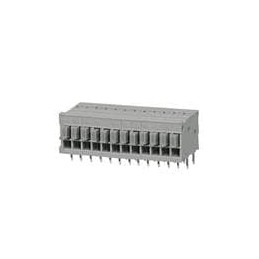 1 pcs : TBL009-254-12GY-2GY - Fixed Terminal Blocks Terminal block, screwless, 2.54, Horizontal, 12, Gray w Gray Button